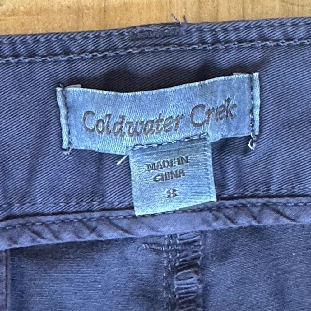 Coldwater Creek Cotton Chino Pants Navy Blue Size 8 - Picture 12 of 14
